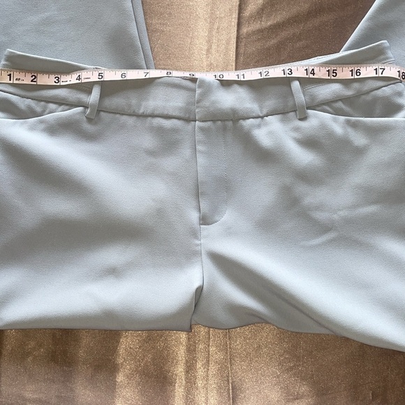 B Design Light Fog Blue Gray Tailored Pants Trousers Straight Leg Size 12 - Picture 7 of 12